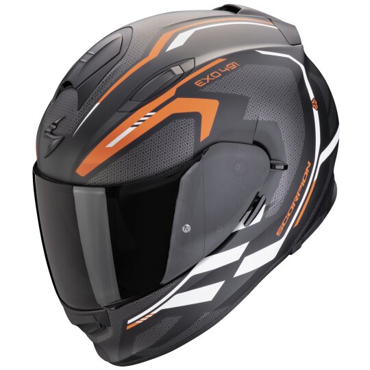 Scorpion Exo-491 Kripta Matt-Black / Orange / White L