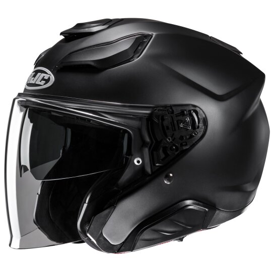 HJC F31 Solid semi matt black jet helmet S