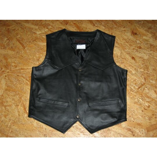 Leather vest from cow nappa leather