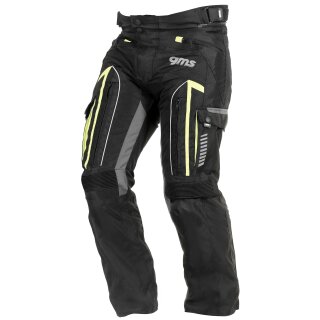 gms Everest Pantalon textile noir / anthracite / jaune hommes 3XL