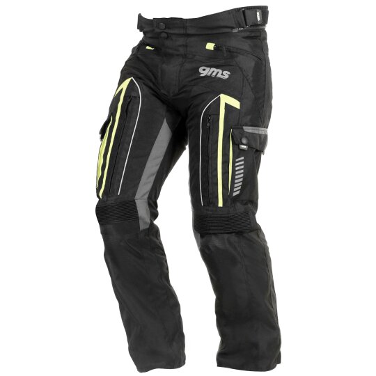 gms Men´s Everest Textile Trousers black / anthracite / yellow XXL