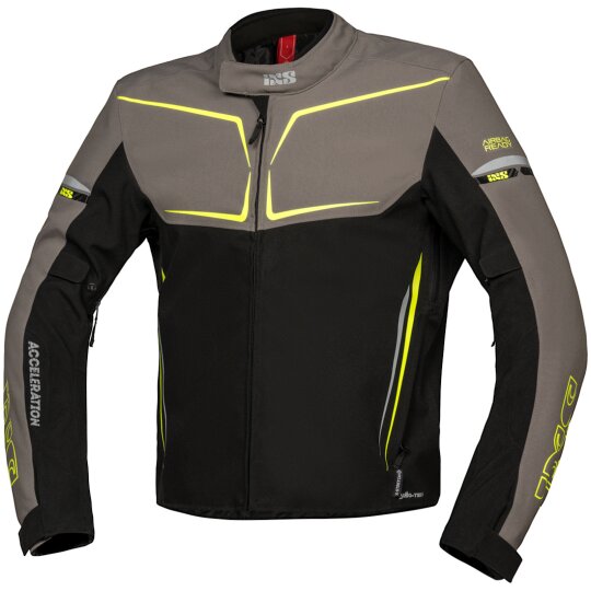 iXS TS-Pro ST+ giacca tessile uomo nero / grigio / giallo fluo 3XL