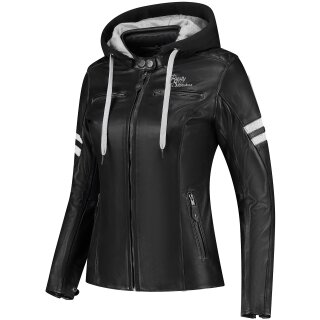 Rusty Stitches Joyce Hooded V2 Giacca in pelle Nero /...