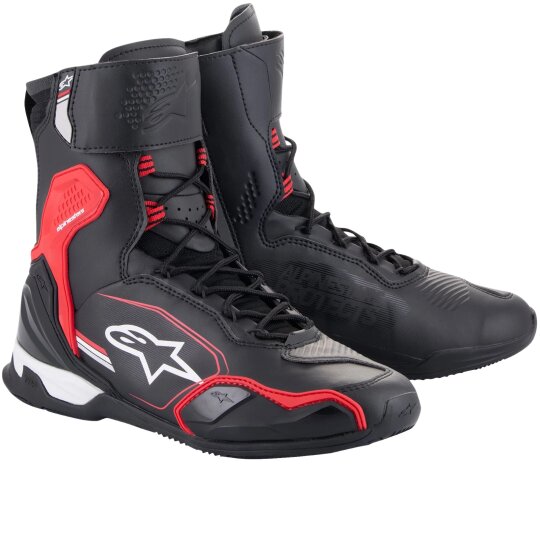 Alpinestars Superfaster Chaussures de moto noir / rouge clair / blanc