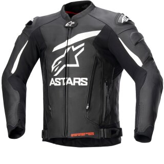 Alpinestars GP Plus V4 Lederjacke Herren schwarz / weiss