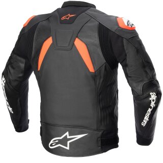 Alpinestars Mens GP Plus V4 Leather Jacket black / red fluo / white 50