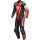 Dainese Misano 3 D-AIR® Tuta in pelle perf. nero / rosso / rosso fluo