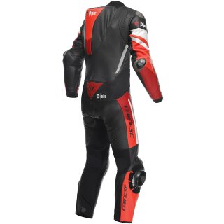 DaineseMisano 3 D-AIR® 1 pcs. perf. leathersuit black / red / fluo-red 54