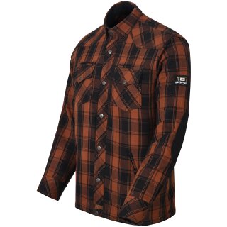 Bores Hommes Veste Lumberjack-Shirt orange / noir