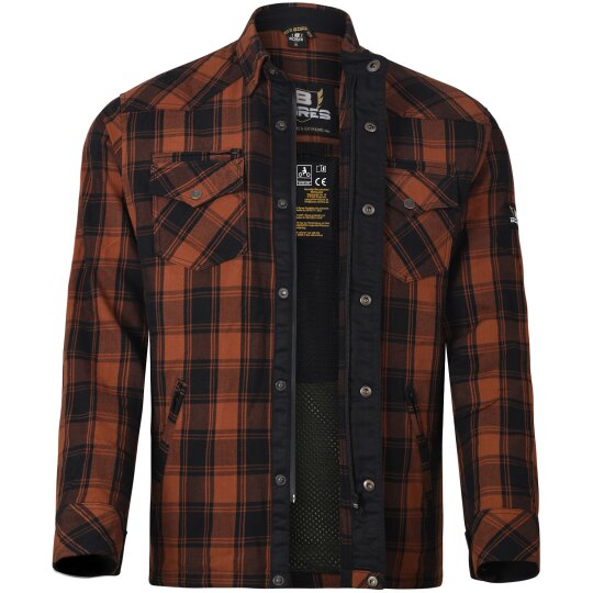 Bores Lumberjack Jacken-Hemd orange / schwarz Herren 3XL