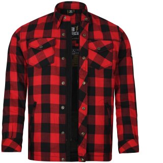 Bores Lumberjack Veste-chemise Basic rouge / noir hommes