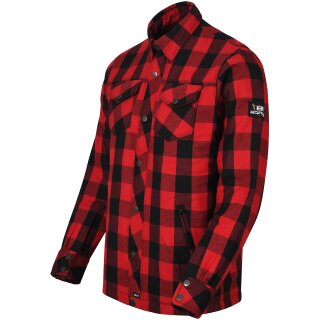Bores Lumberjack Veste-chemise Basic rouge / noir hommes