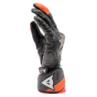 Dainese Full Metal 7 Guanti nero / rosso fluo L