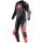 Dainese Audax D-Zip Combinaison cuir perf. noir / rouge fluo / anthracite