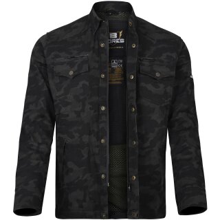 Bores Militaryjack Chaqueta-Camisa camuflaje negro 4XL