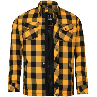 Bores Lumberjack Veste-chemise Basic noir / jaune hommes