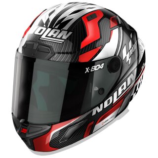 Nolan X-804 RS Ultra Carbon MotoGP carbone / argent / rouge casque intégral