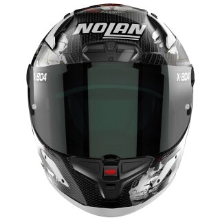 Nolan X-804 RS Ultra Carbon Repl. C. Checa carbone / blanc casque intégral