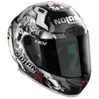 Nolan X-804 RS Ultra Carbon Repl. C. Checa carbon / white full-face helmet