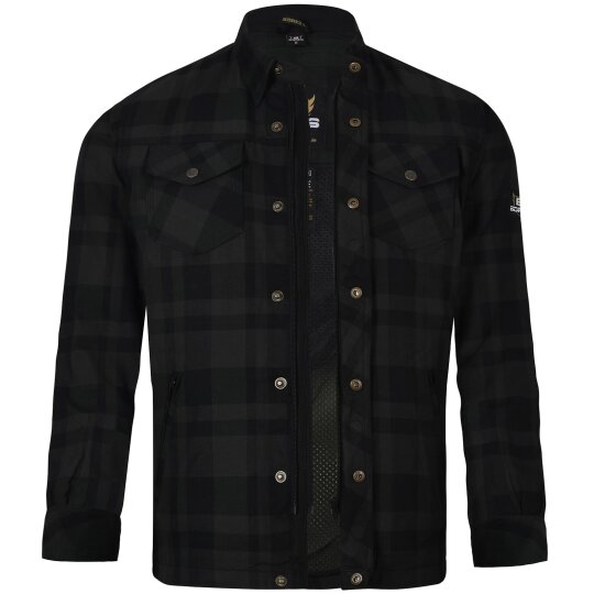 Bores Men´s Lumberjack Jacket-Shirt Basic black / dark grey 2XL