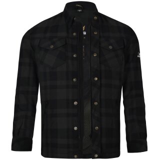 Bores Lumberjack Veste-chemise Basic noir / gris foncé homme 2XL