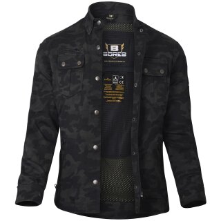Bores Militaryjack Giacca-Camicia camouflage nero donne 3XL