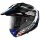 Nolan X-552 Ultra Carbon Dinamo N-Com nero / bianco / blu / rosso casco avventura