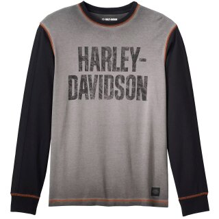 HD Iron Bar T-Shirt &agrave; manches longues gris / noir