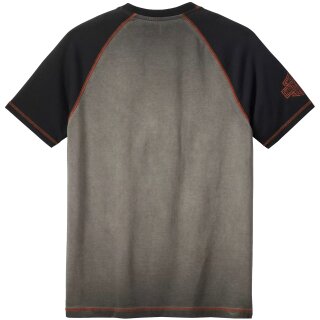 HD T-Shirt Iron Bar Raglan gris / noir