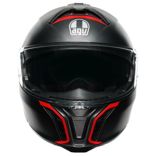 AGV Tourmodular casco modulare Frequency opaco gunmetal/rosso