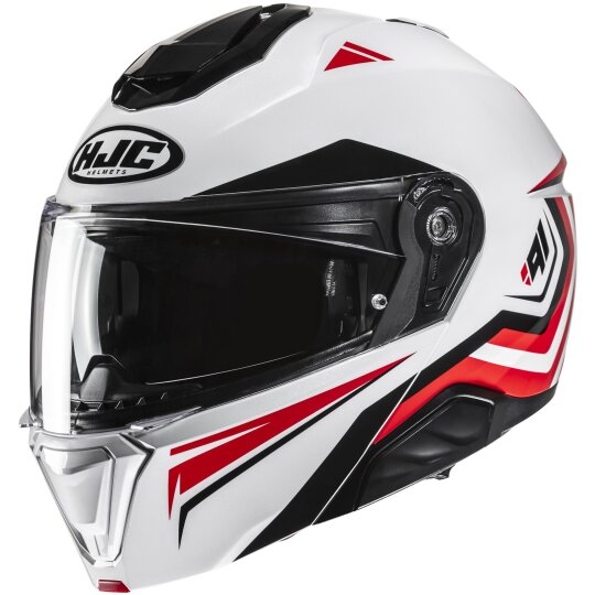 HJC i91 Casque Modulable - Tricus MC1 Rouge / Blanc / Noir S