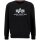Alpha Industries Basic Sweater Carbon Black / Silver XL