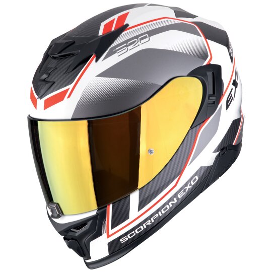 Scorpion Exo-520 Evo Air Lena Casque Intégral Blanc / Argent / Rouge L
