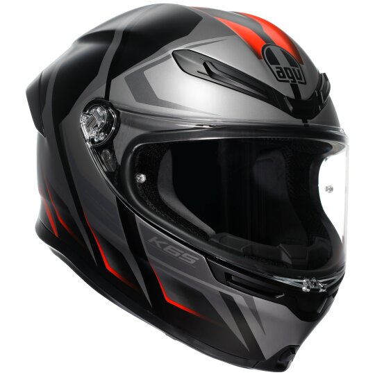 AGV K6 S Casque Intégral Karve Mat-Noir / Gris / Rouge M
