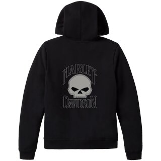 HD Willie G Skull Full Zip Fleece Hoodie Damen Schwarz S
