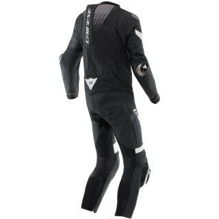 Dainese Laguna Seca 6 Combinaison en Cuir une Pièce Noir / Blanc / Anthracite 49 Court