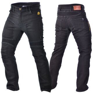 Trilobite Parado Motorrad-Jeans Doublelayer Herren Schwarz Lang 42/34