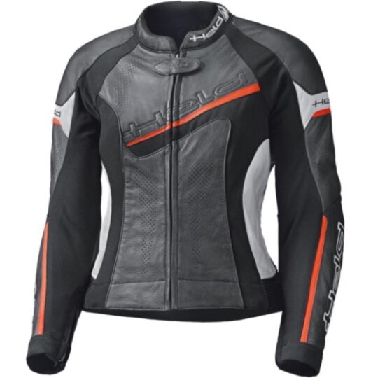 Held Debbie II leather jacket black / white / red