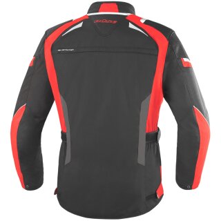 Büse Torino Pro, impermeabile giacca tessile nero / rosso