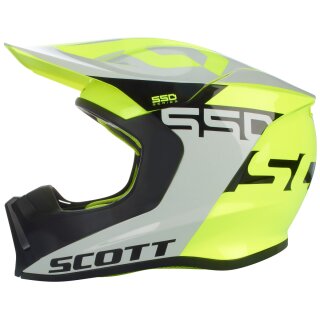 Scott 550 Woodblock Casque motocross gris / jaune
