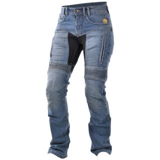 Trilobite Parado jean moto femme bleu long