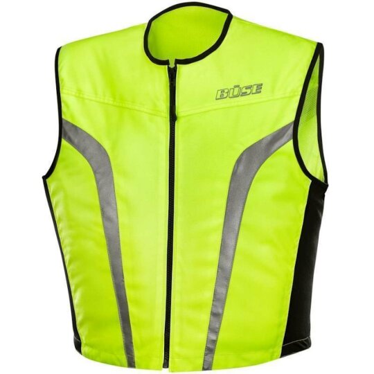 Büse Gilet de sécurité noir / jaune néon M