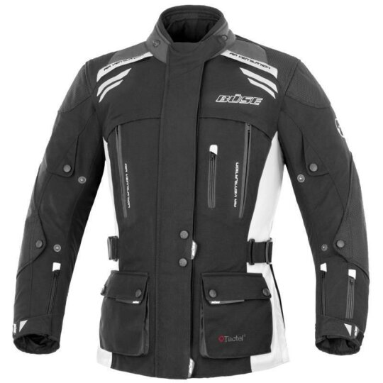 Büse Highland textile jacket black / grey ladies 40